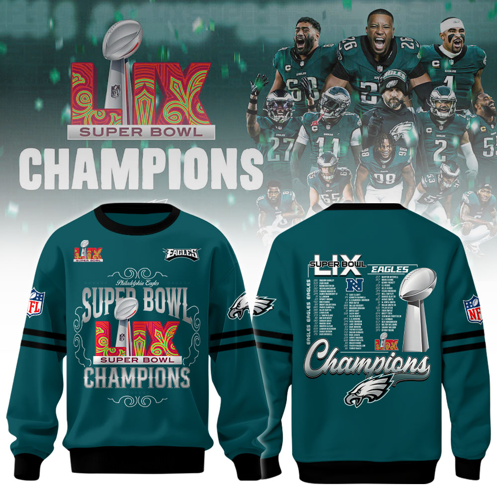 Philadelphia Eagles Super Bowl LIX Champions   Sweatshirt 2025