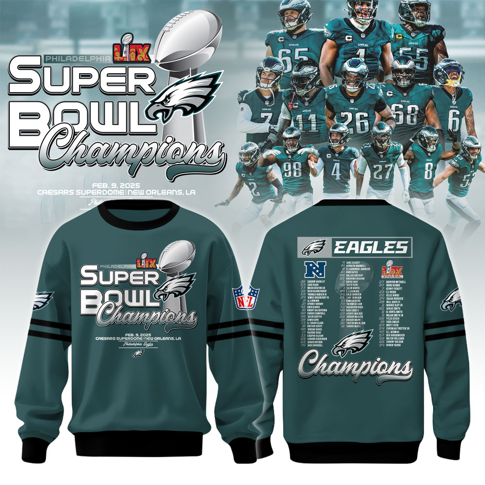 Philadelphia Eagles Super Bowl LIX Champions SweatShirt