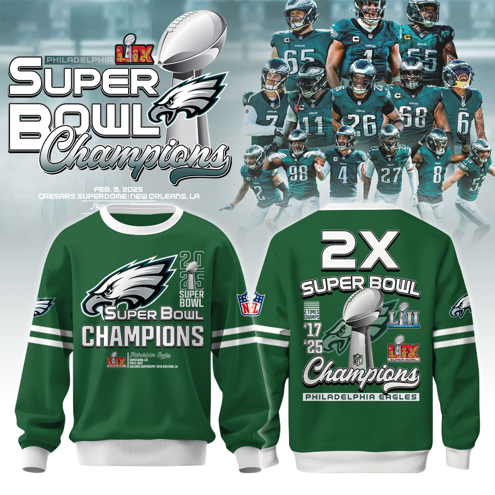 Philadelphia Eagles Super Bowl LIX Champions SweatShirt V2