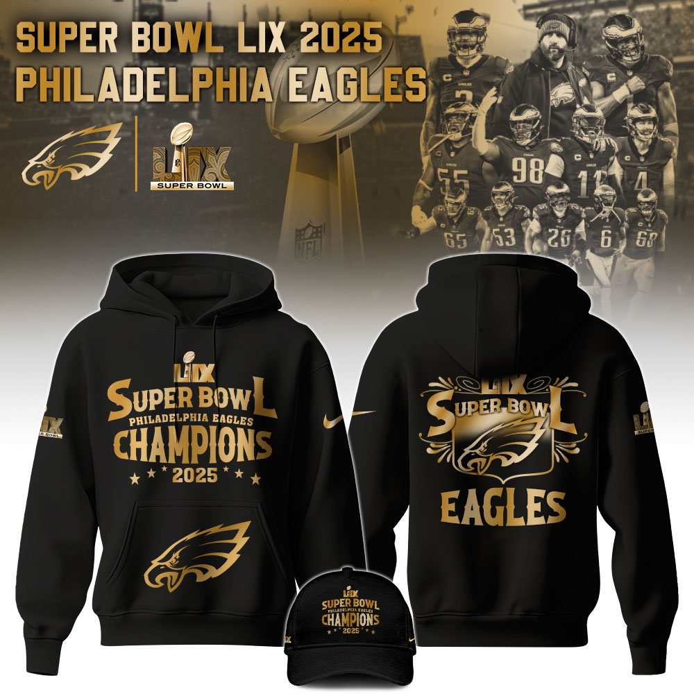 Philadelphia Eagles  Super Bowl LIX Champions Unisex Hoodie V8