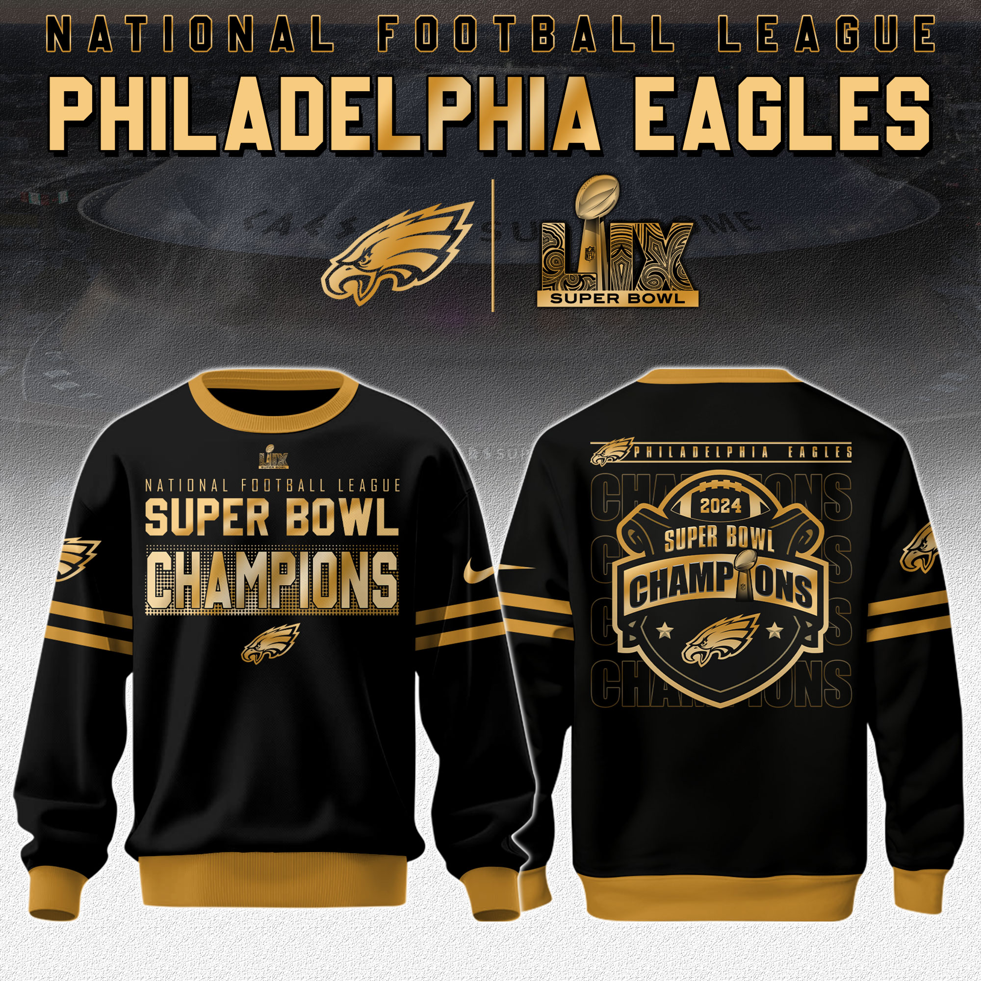 Philadelphia Eagles  Super Bowl LIX Champions Unisex Sweatshirt V4