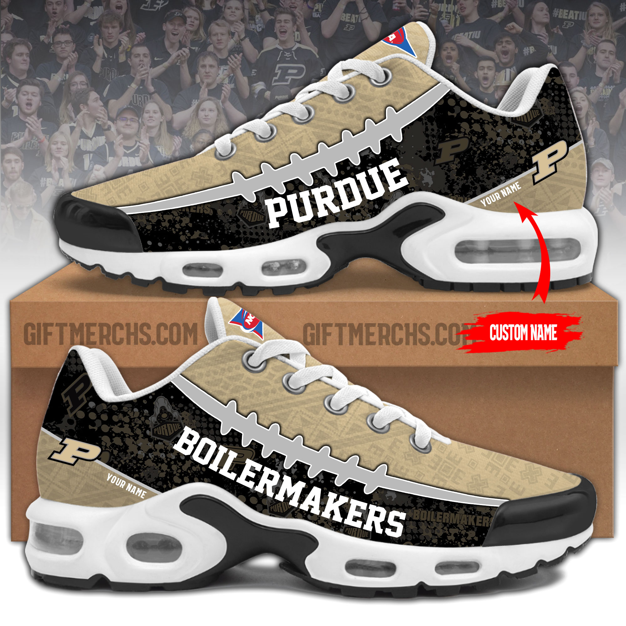 Purdue Boilermakers Personalized Shoes  