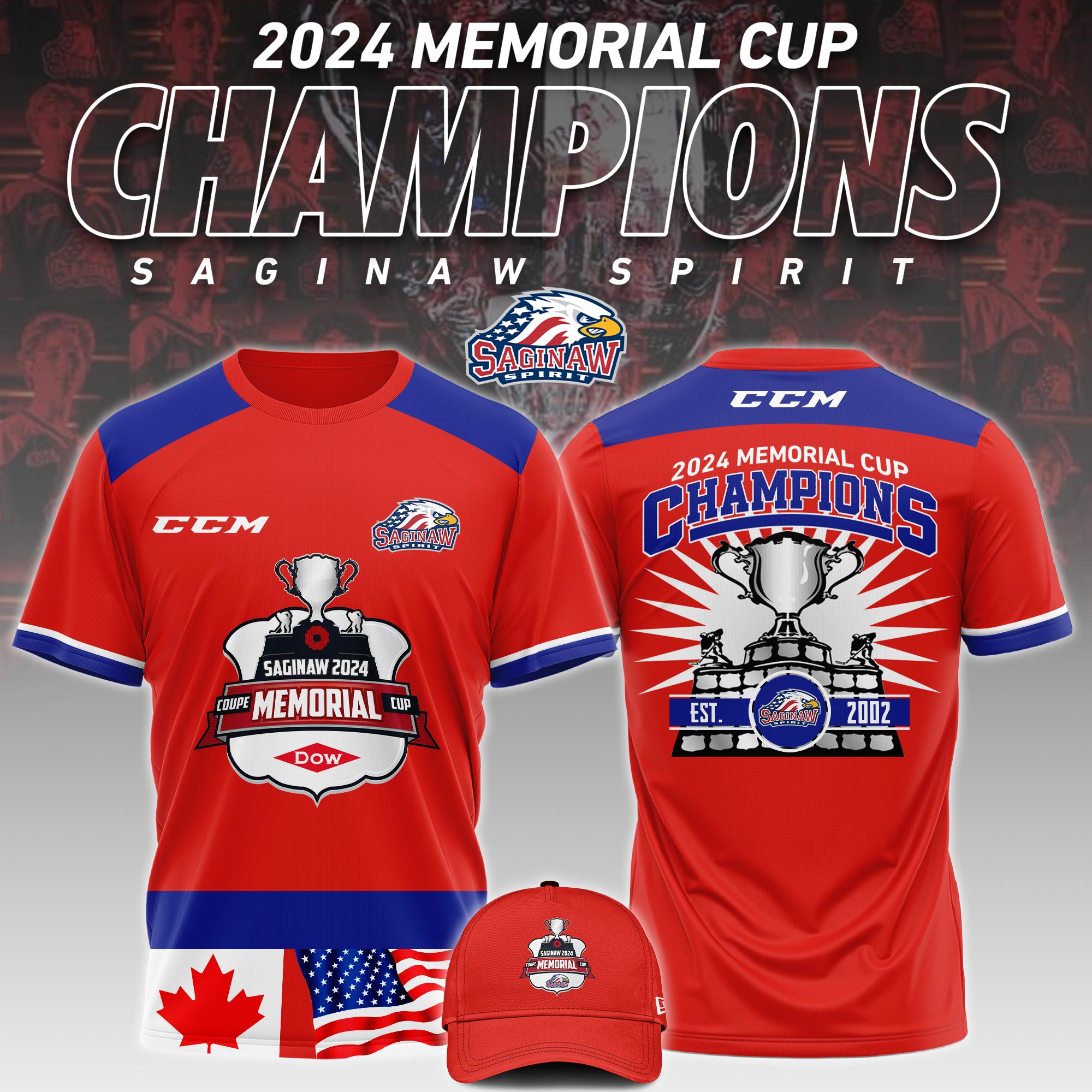 Saginaw Spirit Memorial Cup Champion  T shirt  