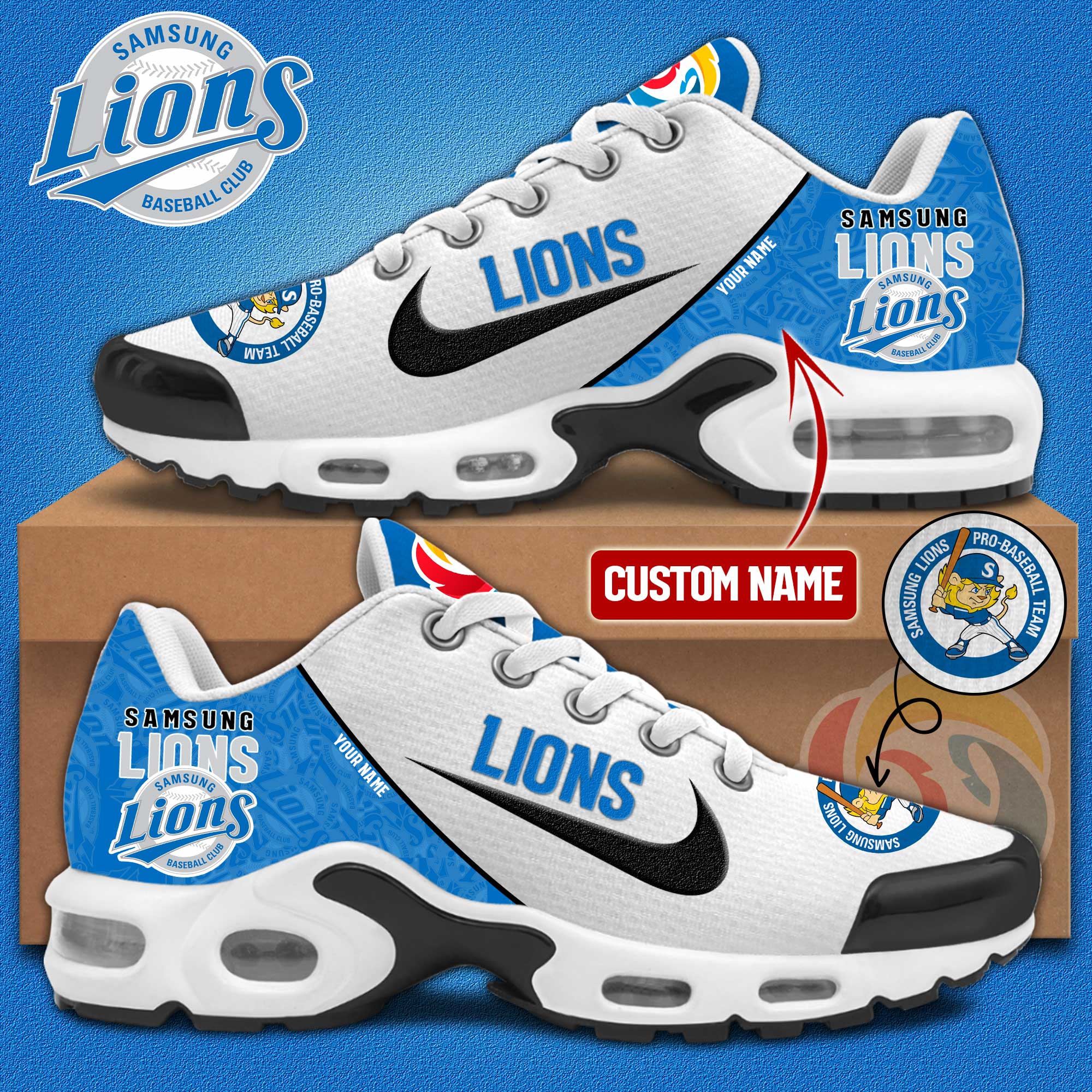 San Antonio Spurs Personalized Air Max Plus Sneakers V1