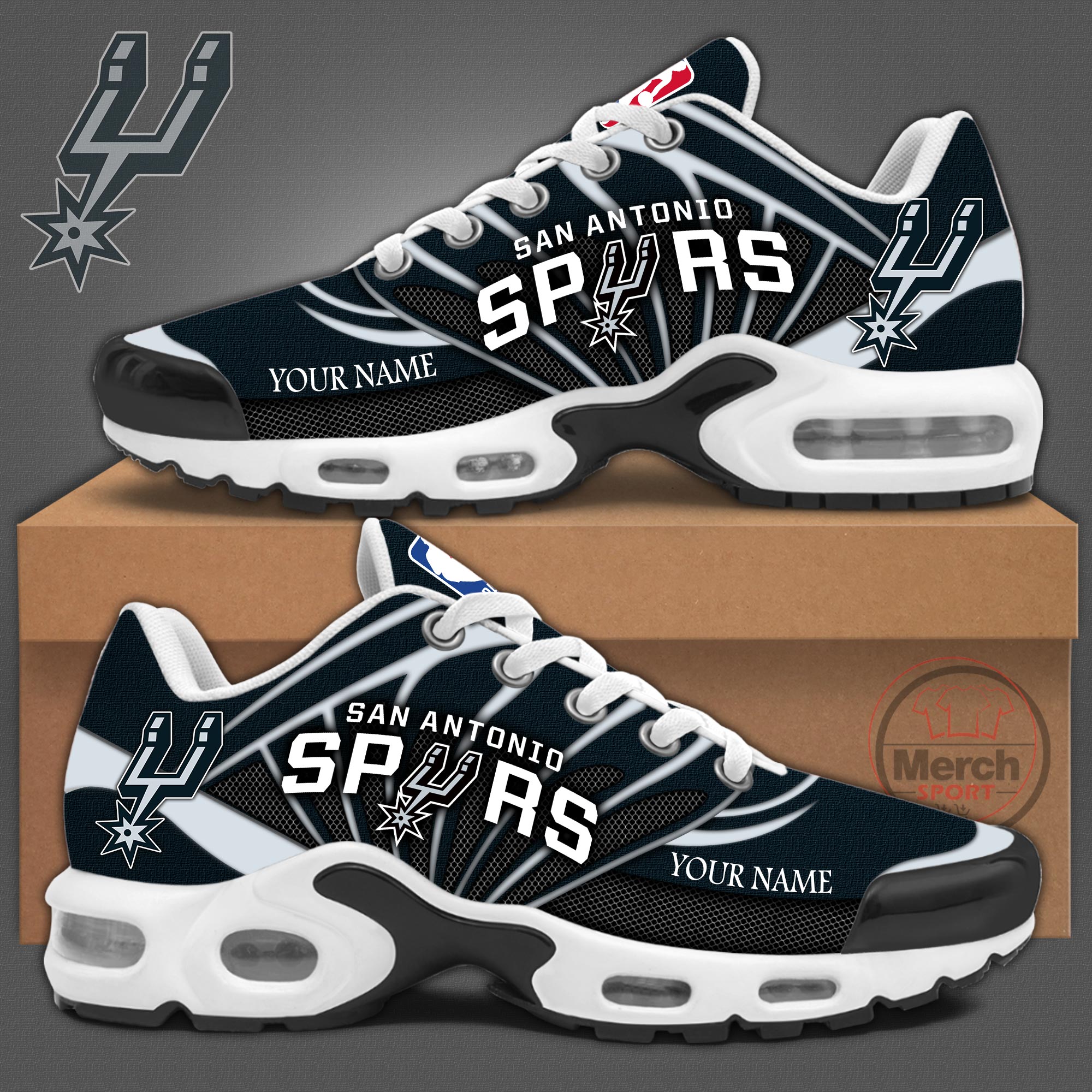 San Antonio Spurs Personalized Max Soul Shoes