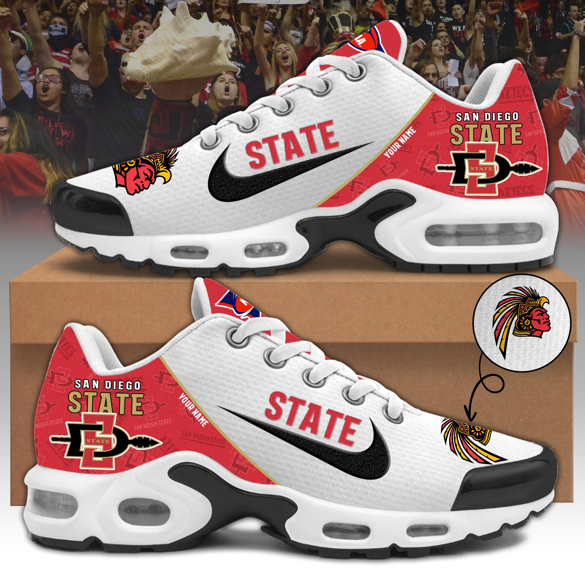 San Diego State Personalized Shoes  