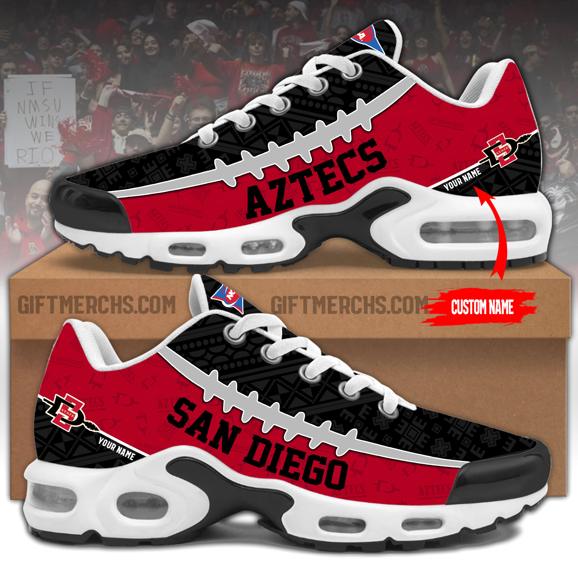 San Diego State Personalized Shoes  