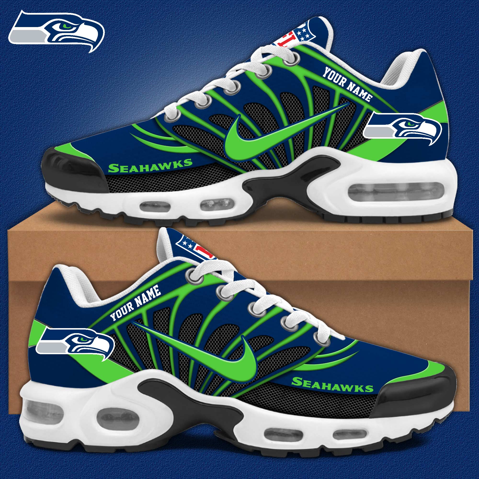 Seattle Seahawks Personalized Shoes  