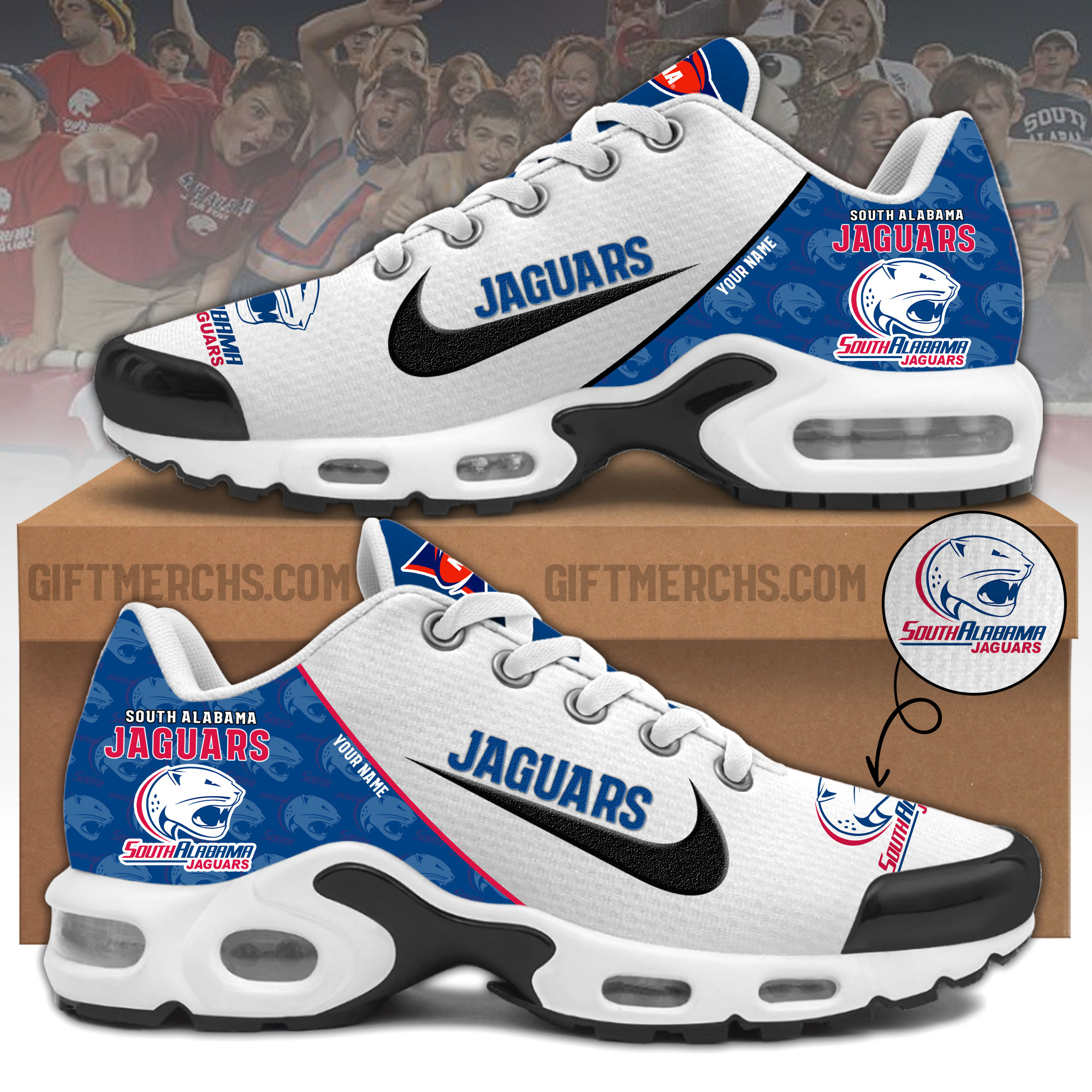 SMU Football Personalized Max Soul Shoes