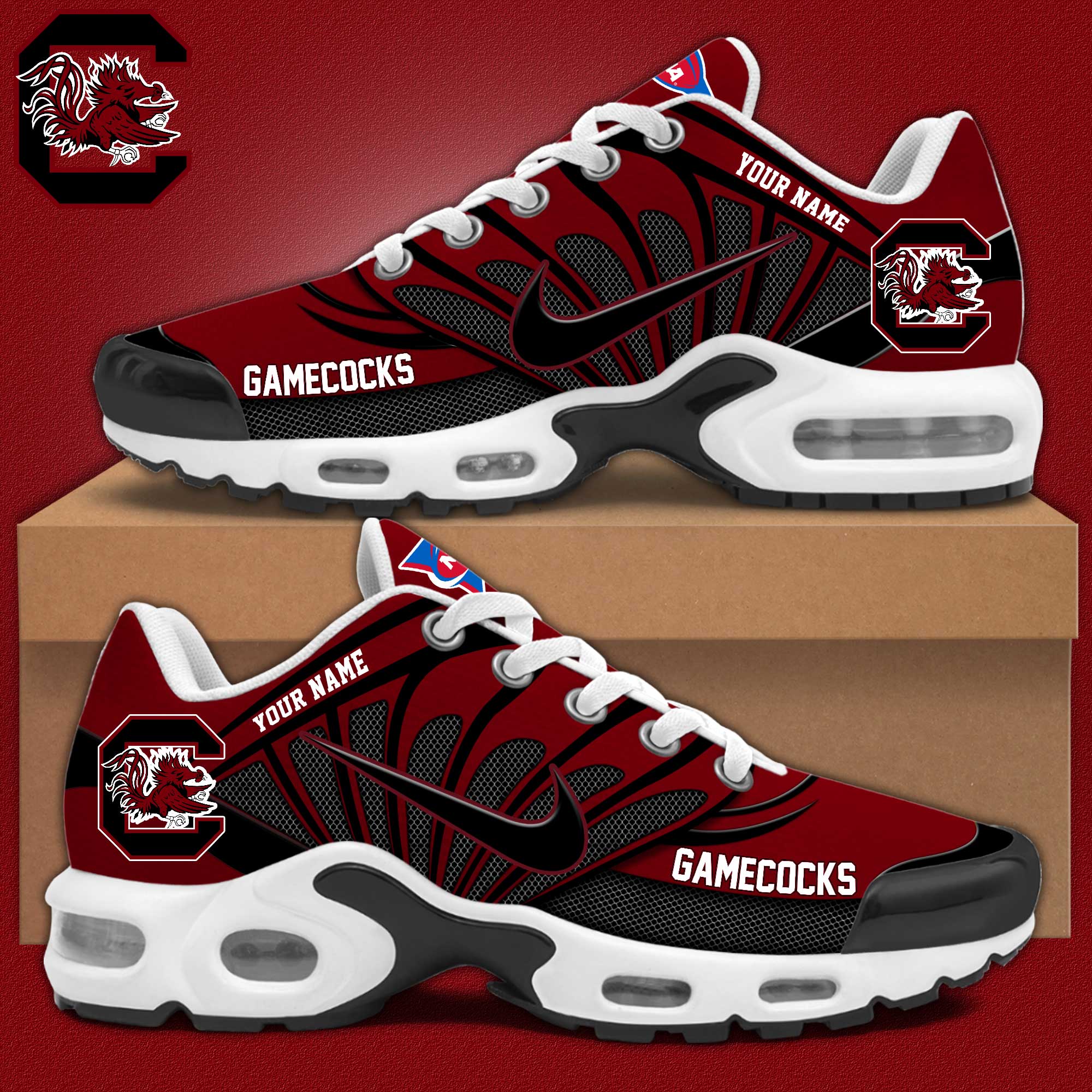 South Carolina Gamecocks Football  Air Max Plus Sneakers  
