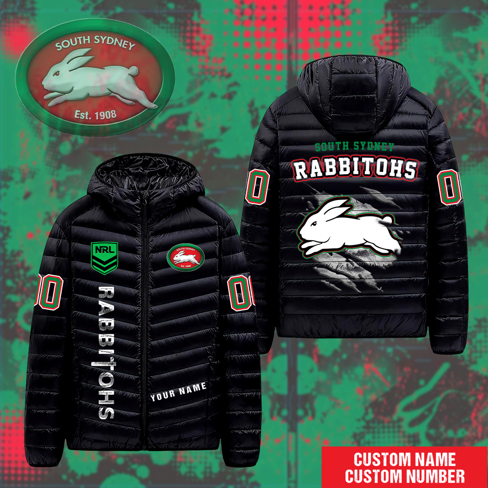 South Sydney Rabbitohs   2D DOWN JACKET Personalized