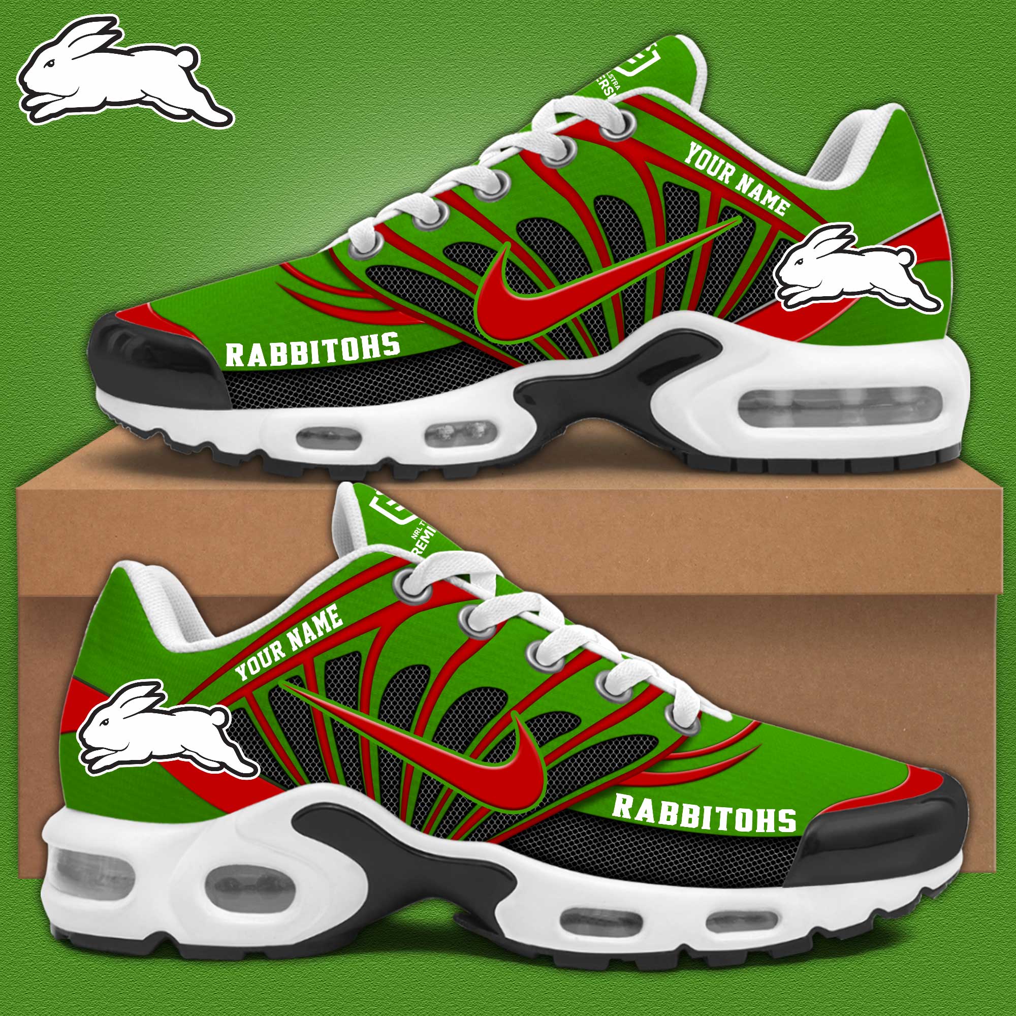 South Sydney Rabbitohs Personalized Shoes  