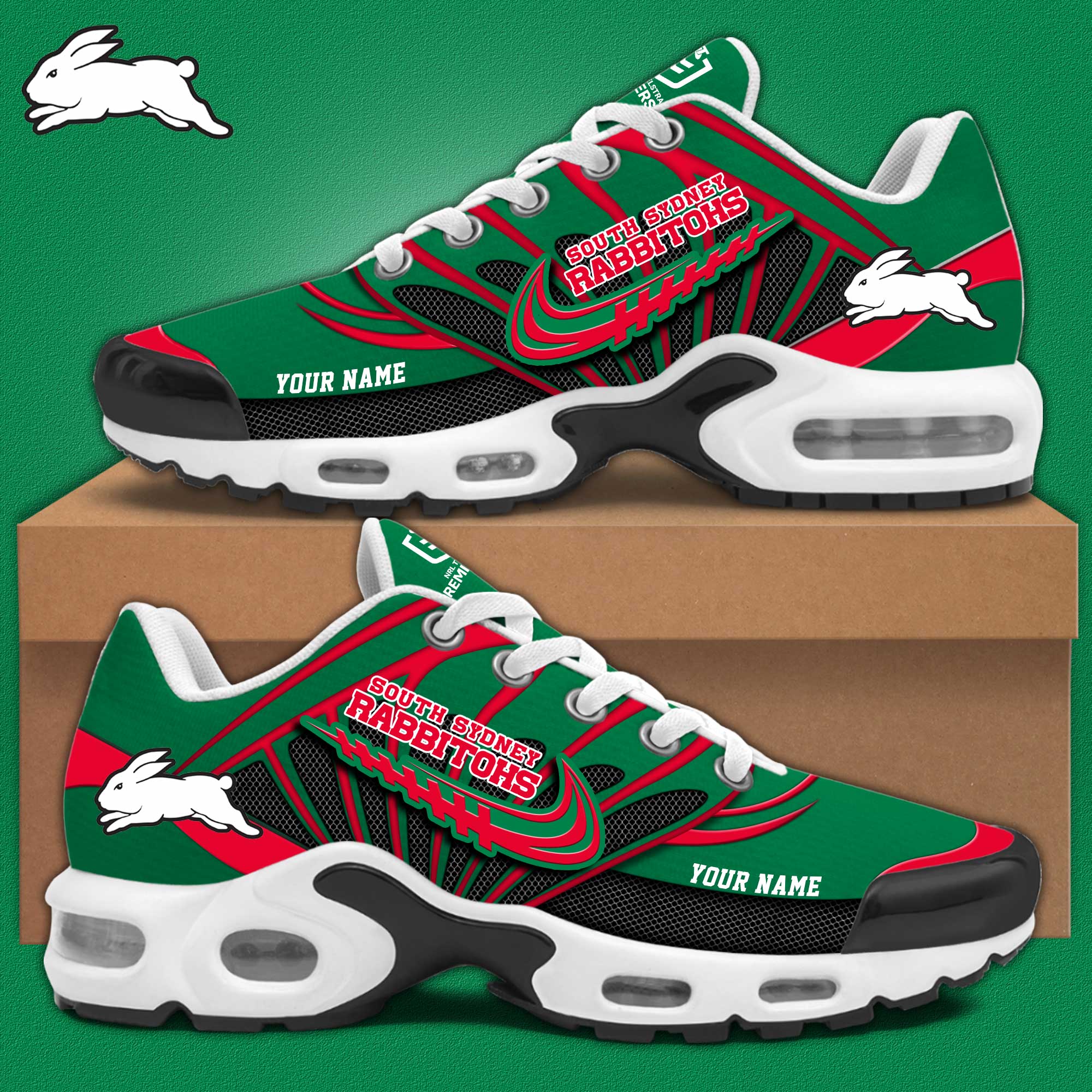 South Sydney Rabbitohs Personalized Shoes SSRNQ4