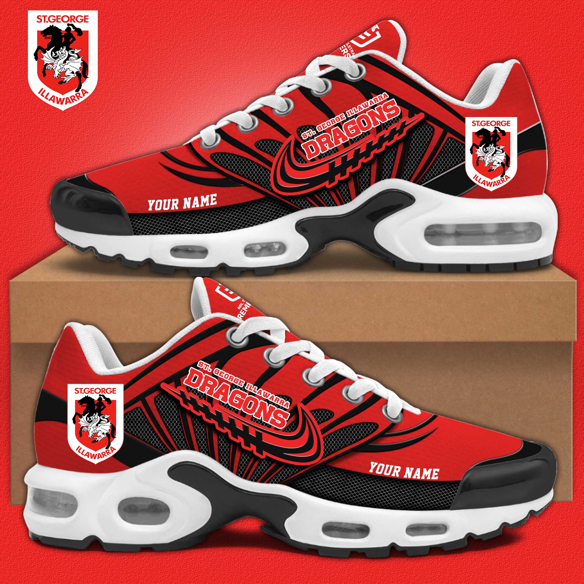 St George Illawarra Dragons Personalized Air Max Plus Sneakers V2