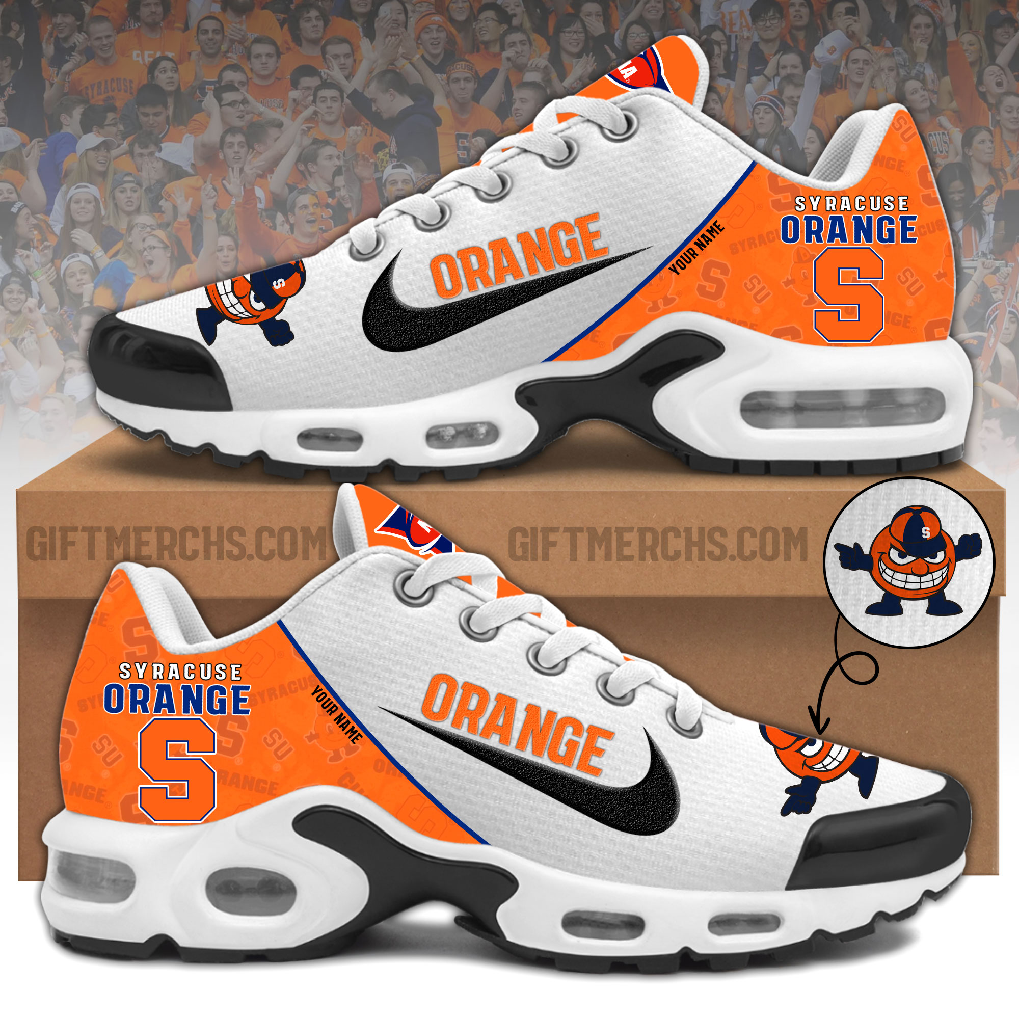 Syracuse Orange Personalized Shoes  