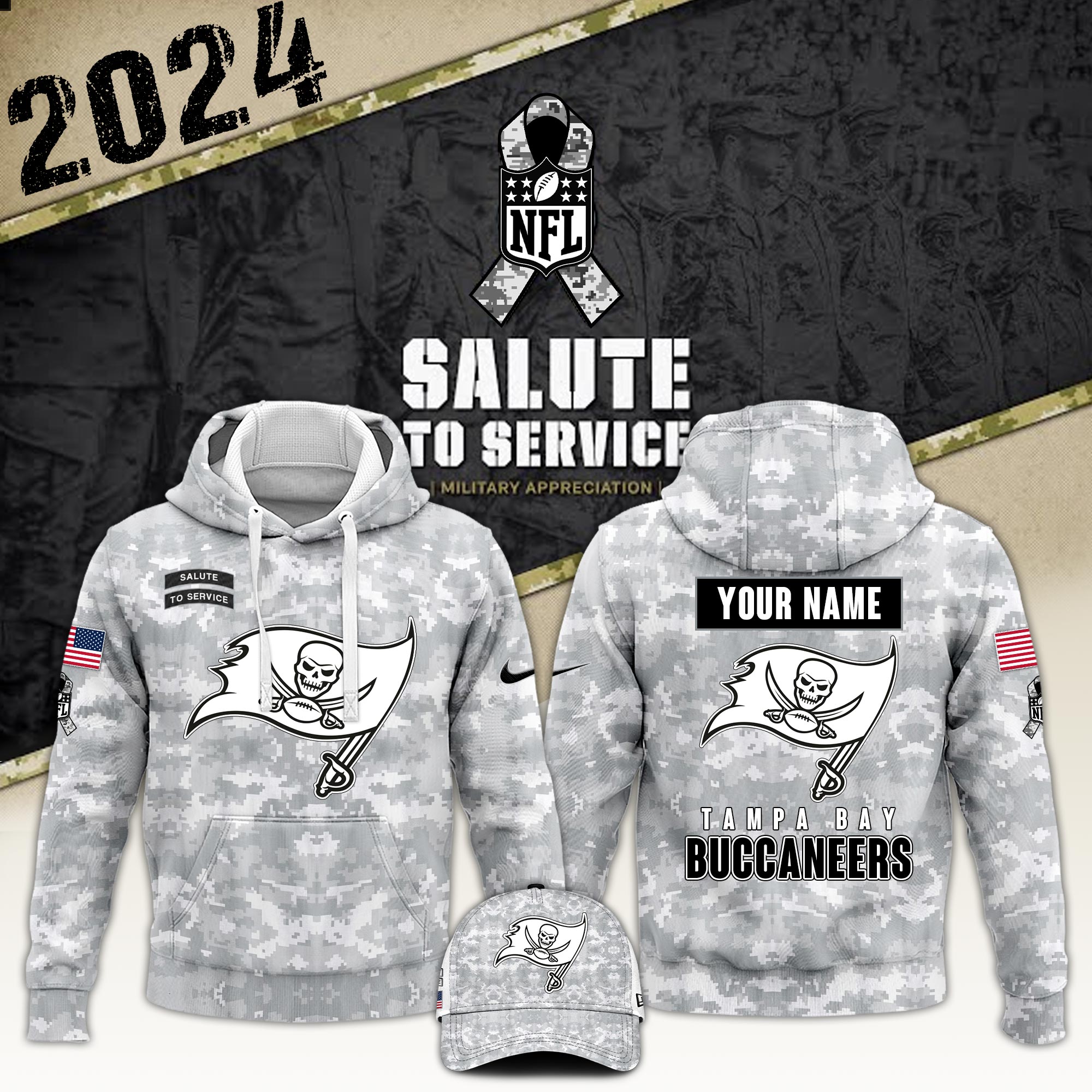 Tampa Bay Buccaneers Veterans Day Hoodie  