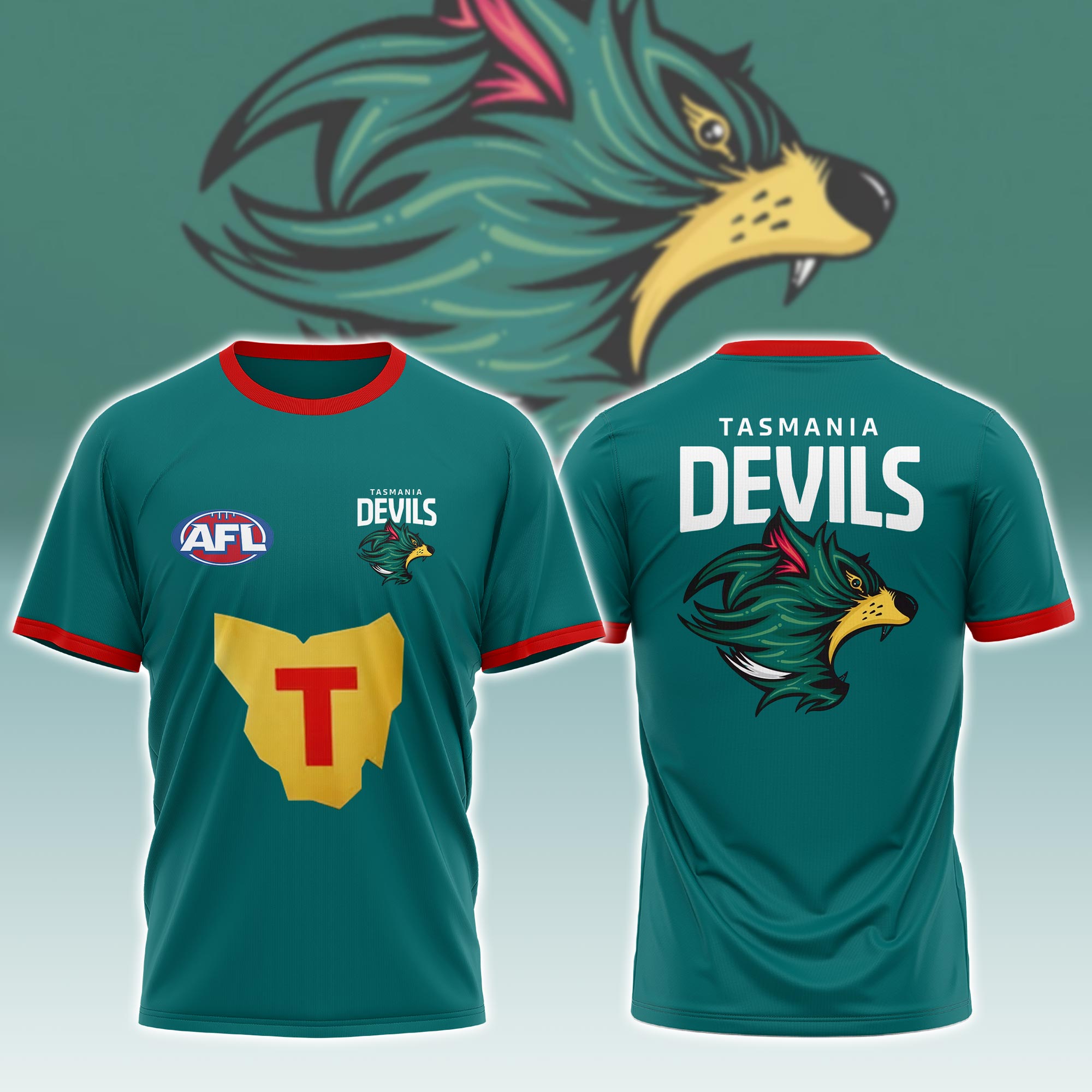 Tasmania Devils   AFL Fleece Wind Jacket  