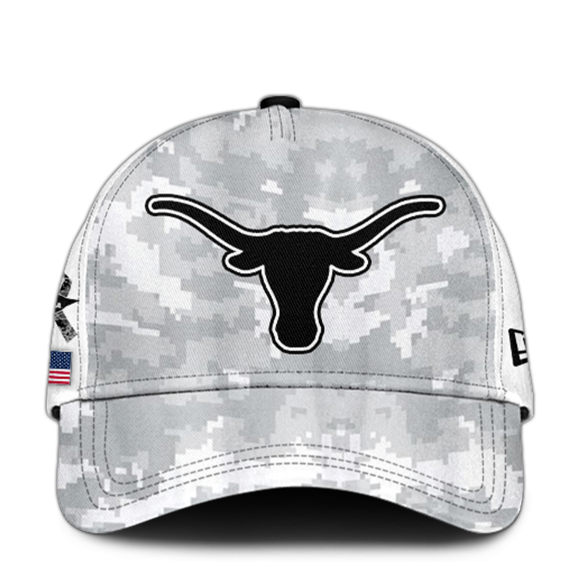 Texas Longhorns Football Arctic Camo Salute to Service Club Hoodie 2024