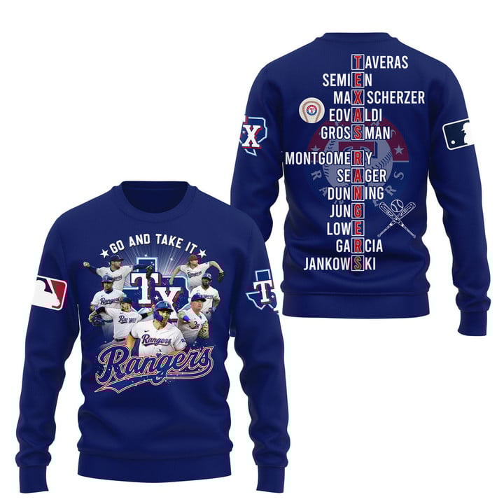Texas Rangers Go And Take It | Hoodie T Shirt Zip Hoodie Sweatshirt