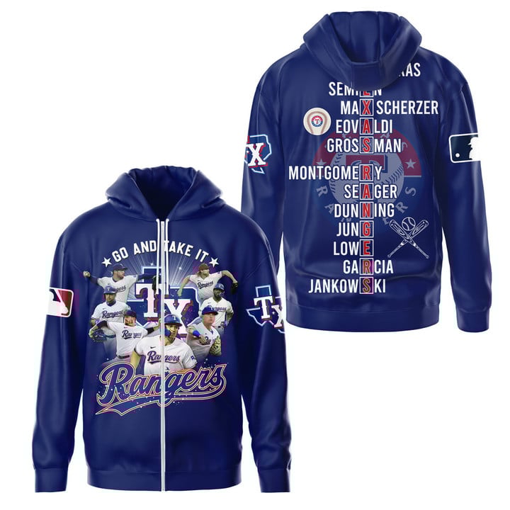 Texas Rangers Go And Take It | Hoodie T Shirt Zip Hoodie Sweatshirt