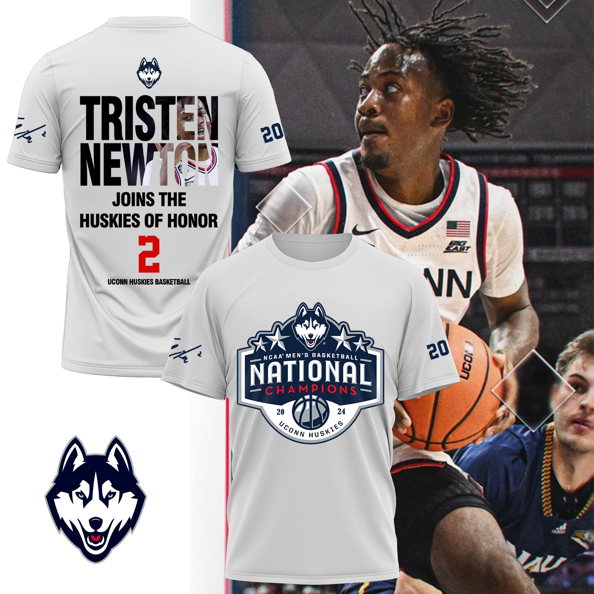 Uconn Huskies Tristen Newton Hoodie  Limited