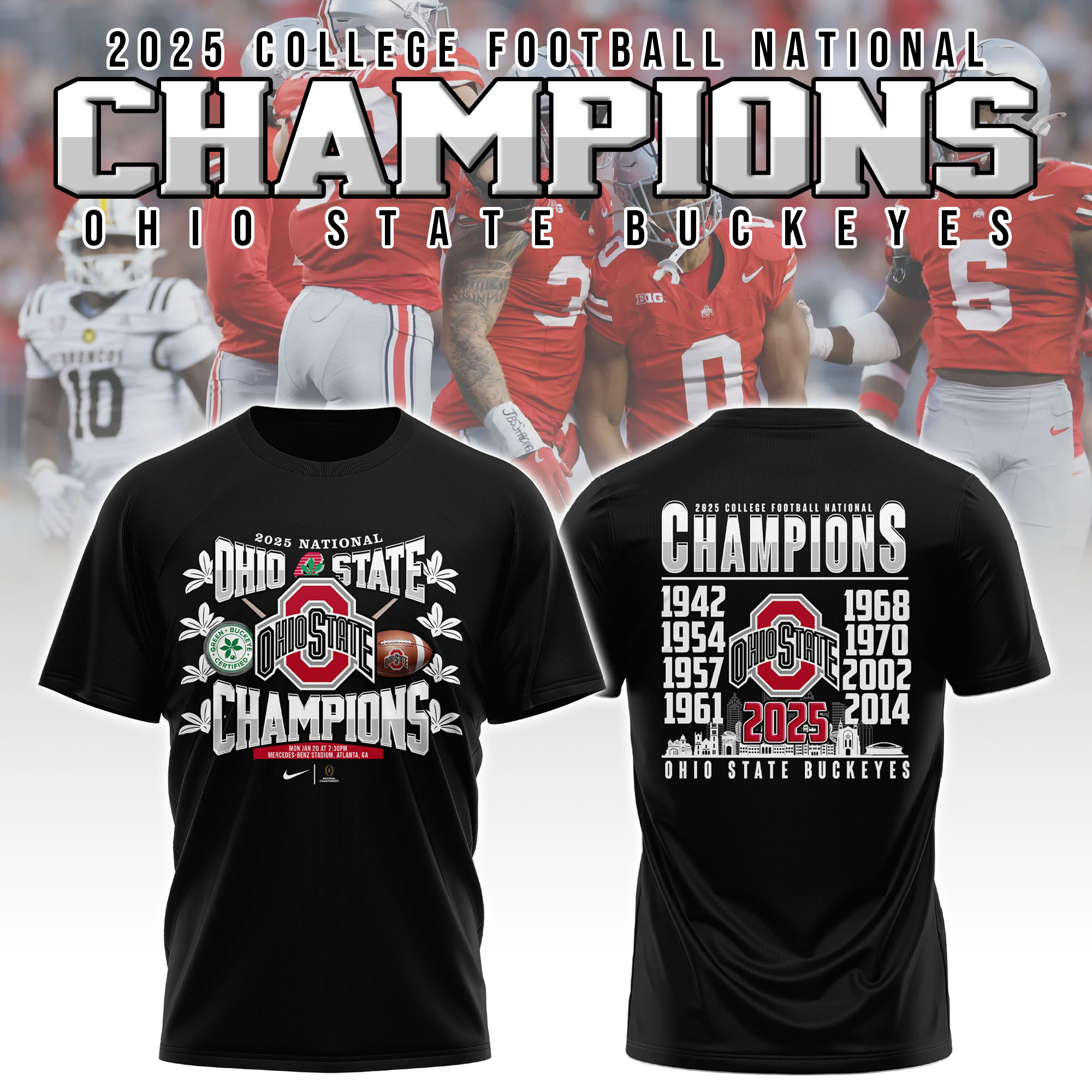 Unisex Ohio State Buckeyes   National Champions TShirt