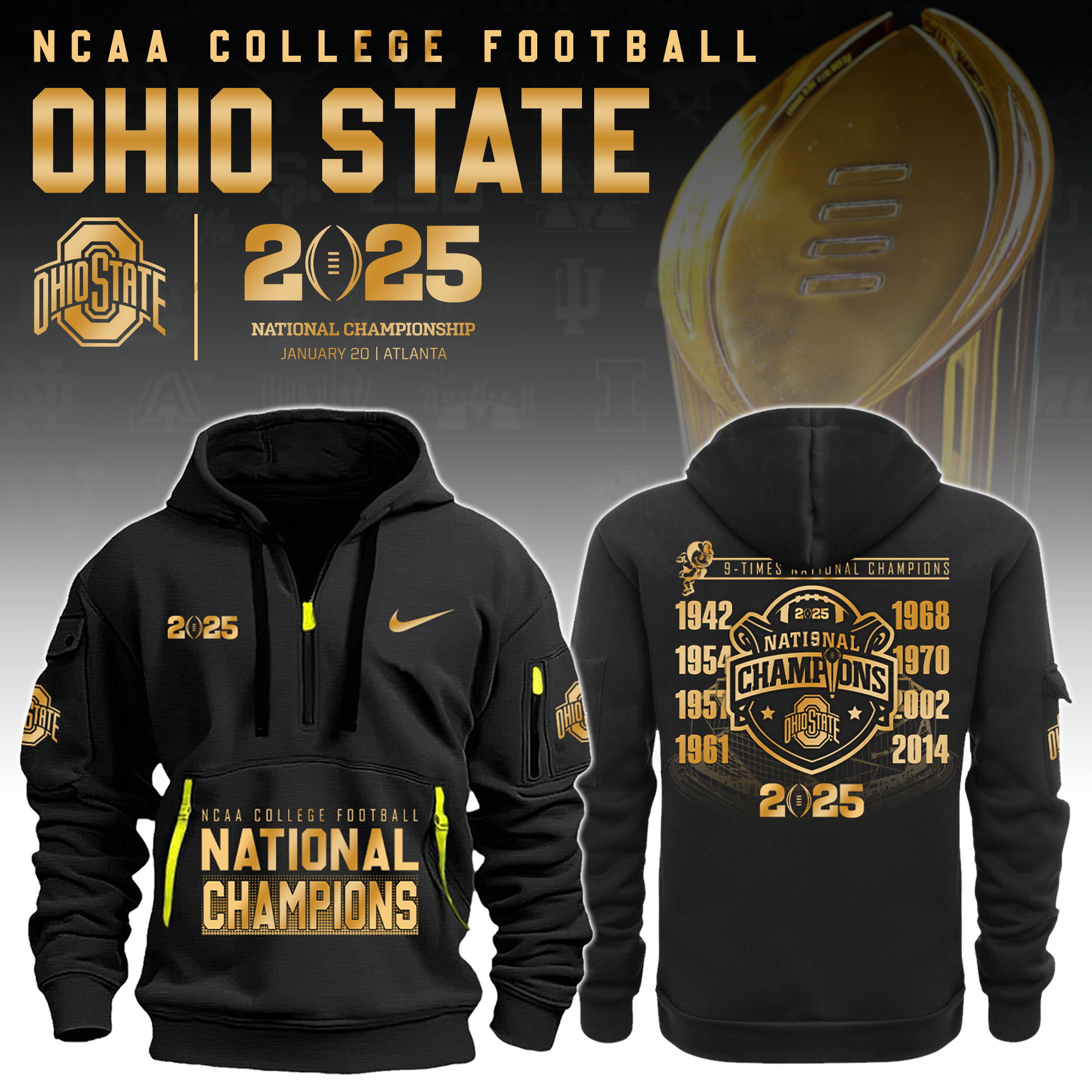 Unisex Ohio State National Champions New Hoodie  s